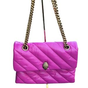 Kurt Geiger Bright Pink SoHo Large Leather Bag
